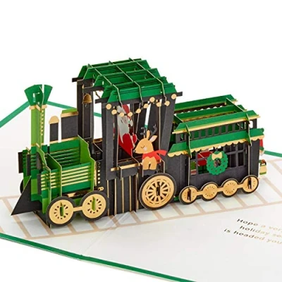 Image of Hallmark Signature Paper Wonder Pop Up Christmas Card (Christmas Train)