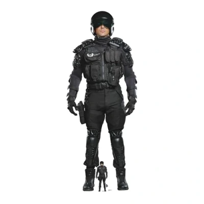 Image of Star Cutouts SC4356 UNIT Soldier Doctor Who Cardboard Cutout with Mini