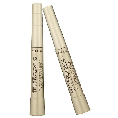 Image of L&#039;Oréal Paris Mascara, Telescopic Mascara Black Duo Bundle with High Precision Lengthening Effect, Intense Black, Precise Application Brush for Up to 71 Percent Effect*, Pack