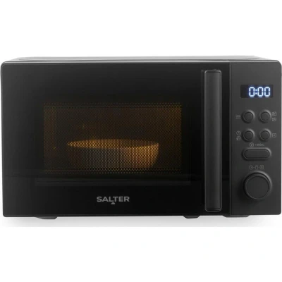 Image of Salter Kuro 20L Digital Microwave 800 W Solo Freestanding Oven with 25.5 cm Rotating Turntable, LED Clock Display Screen, Adjustable Time/Weight Dial, 95 Minute Timer, Black