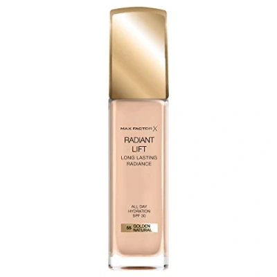 Image of Max Factor Radiant Lift Liquid Pump Medium to Full Coverage Finish Foundation with SPF30 and Hyaluronic Acid, 060 Sand, Skin Tone, 30ml