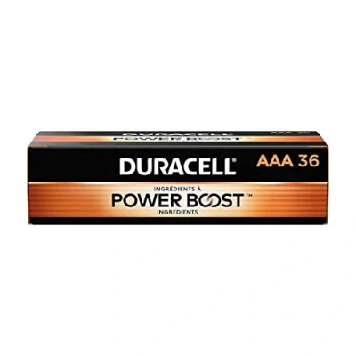 Image of Duracell CopperTop AAA Alkaline Batteries long lasting, all purpose Triple A battery for household and business Pack of 36