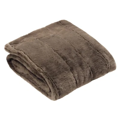 Image of Paoletti Empress Throw Taupe Size 130 cm x 180