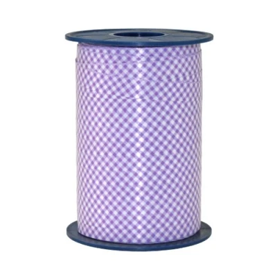 Image of C.E. Pattberg Präsent Checked Curling Ribbon Purple 10 mm width, 250 m length