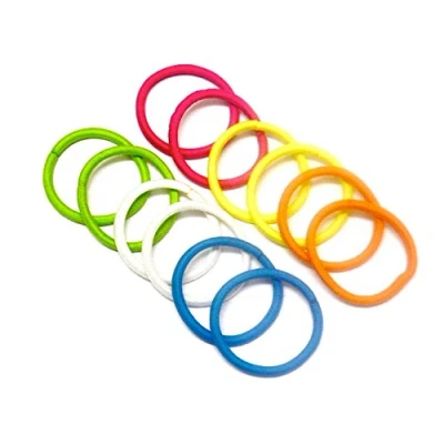 Image of La Peach Fashions Regular Hair Ponytail Holders Thick Snag Free Elastics Bands (Bright)