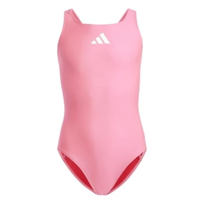 Image of adidas Girl&#039;s C Back Swimsuit Kids, Lucid Pink/White, 13 14 Years