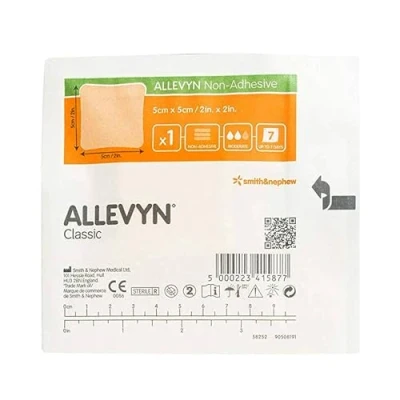 Image of ALLEVYN Gentle Border Lite: Advanced 5cm x Silicone Gel Adhesive Hydrocellular Dressings Pack of 10