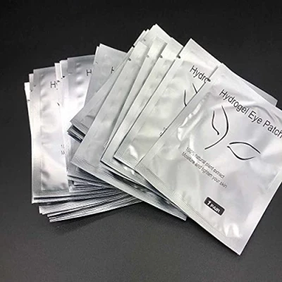 Image of Exeton, Eyelash Gel Pads, 50 Pairs, Lint Free Under Eye Pads Patches For Lash Extensions, Saloons, Individual (Silver Fox)