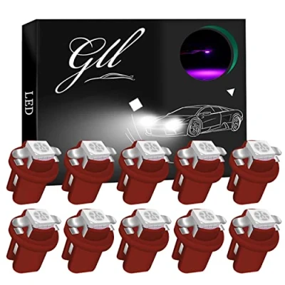 Image of GLL 10pcs Pink T5 LED Bulbs B8.5 Dashboard 1 5050 SMD for Car Interior Speedometer Instrument Gauge Cluster Indicator Light Panel Dash Lamp
