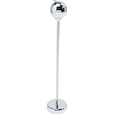 Image of Kare Design Floor Ashtray Spheric, Chrome, Steel Chromed, Height Adjustable, Retro, Modern Pedestal with Lid, 72x13x13 cm (H/W/D)