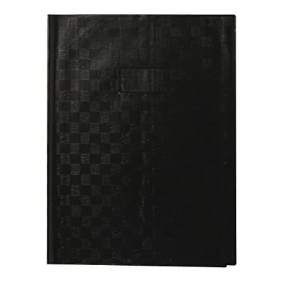 Image of Clairefontaine Ref 71307C Calligraphe PVC Exercise Book Protector Cover A4+ (240 x 320mm) in Size, Label Holder for Easy Identification, Opaque Effect Black Colour