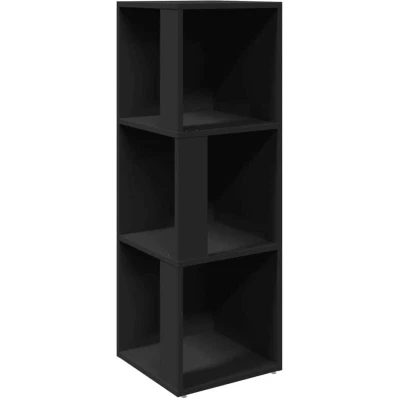 Image of vidaXL Corner Cabinet Black 33x33x100 cm Engineered Wood