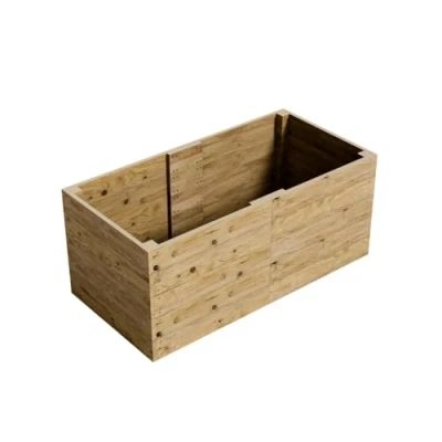 Image of Gro Garden Products Wooden Raised Bed 90cm L x 180cm W 76cm H Large Planters for Vegetables, Herbs, or Flowers Trough Planter Box with FSC Tanalised Timber