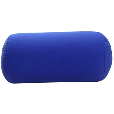 Image of Uministyle Roll Cushion Micro Bead Travel Beanie Pillow Microbead Neck Bloster Lumbar Bolster (dark blue)
