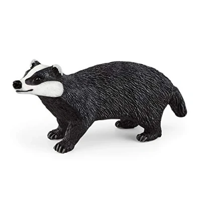Image of SCHLEICH 14842 Badger Wild Life Toy Figurine for children aged 3 8 Years, White
