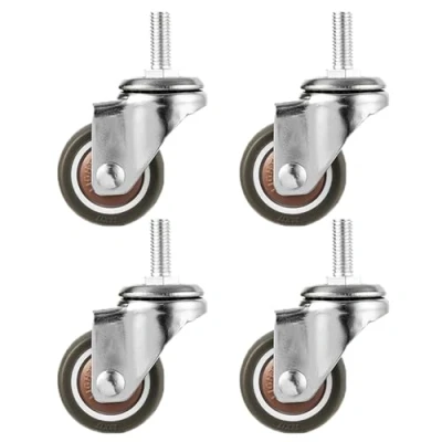 Image of 4pcs Swivel Casters, 25/38/50mm Furniture Castor Wheels, Trolley Rubber Moving Heavy Duty Wheels With Brakes,4nobrakes 50mm/2in