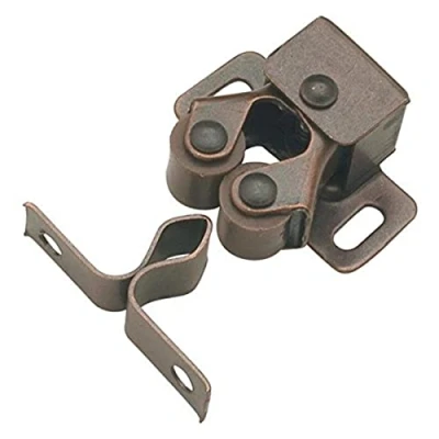 Image of Merriway BH04476 (15 Pcs) Antique Bronzed Double Roller Cupboard Cabinet Door Catch Pack of 15 Pieces