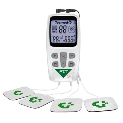 Image of TESMED Fit 5.4: TENS Unit, EMS Muscle Stimulator &amp; Massager (3 in 1), 22 Programs, 6 Customizable, Ideal for Pain Relief and Stimulation, 4 Electrodes