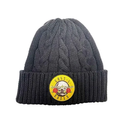 Image of Guns N&#039; Roses Beanie Hat Classic Band Logo Cable Knit Official Unisex One Size Black