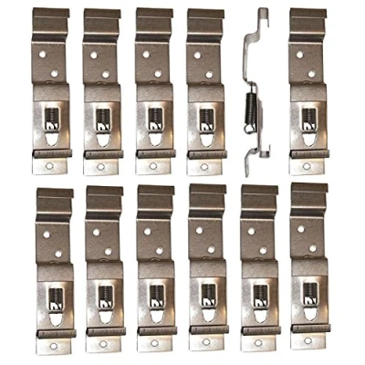 Image of 12 x Trailer number plate clips or holders spring loaded stainless steel Pt no. LMX2208