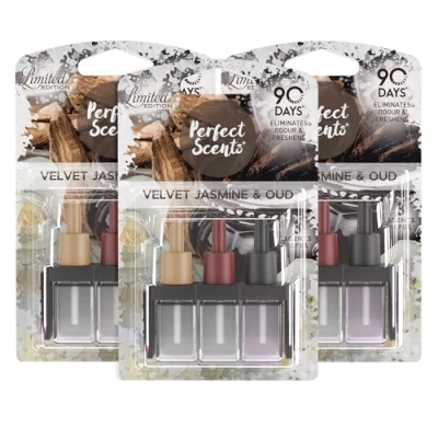 Image of Perfect Scents 3 Air Freshener Refill Limited Edition Pack Compatible with 3volution Velvet Jasmine &amp; Oud 20ml