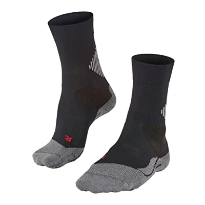 Image of FALKE Unisex 4 GRIP Stabilizing U SO Functional Yarn For Maximum Speed 1 Pair Socks, Black (Black 3019), 5.5 7.5