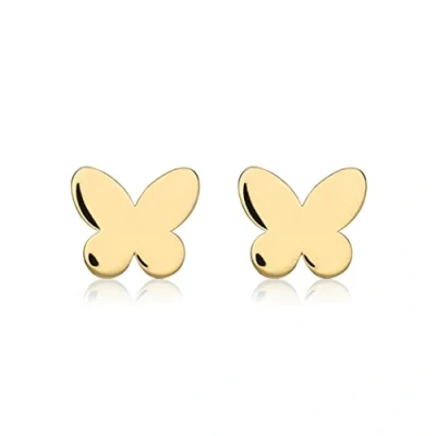 Image of Carissima Gold Women 9 ct (375) Yellow 5.8 x 5 mm Butterfly Stud Earrings