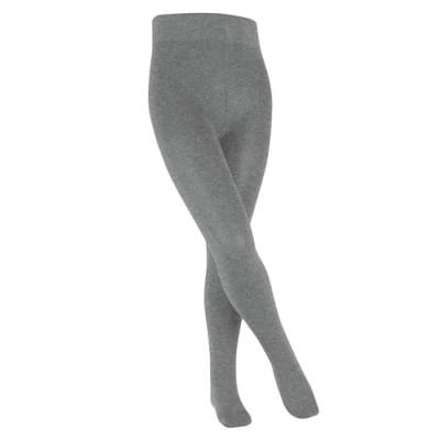 Image of FALKE Unisex Baby Family B Ti Sustainable Cotton Plain 1 Pair Tights, Grey Light Melange 3390, 12 18 months