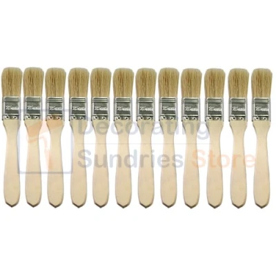 Image of 12 x One Inch Paint Brushes 1&quot; 25mm Disposable Economy Brush Pack Laminating
