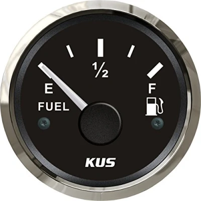 Image of KUS Justified Oil Level Fuel Meter Indicator 0 190ohm with Backlight 12/24V 52mm
