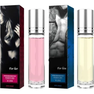 Image of Venom Pheromone Perfume for Women, Roll On Her, Women to Attract Men, Long Lasting Pheromones Her (Pink+Sky Blue)