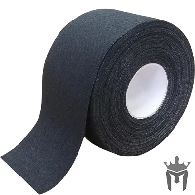 Image of Meister Premium Athletic Zinc Oxide Trainer&#039;s Tape for Sports and Medical 13.7m x 3.8cm Black 1 Roll