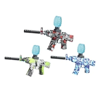 Image of PEBBLE HUG Gel Ball Blaster Toys Gun, Electric Shooting, Battery Operated, Safe and Durable, Outdoor Activities, Ideal for Kids Above 12 Years, Assorted Colour