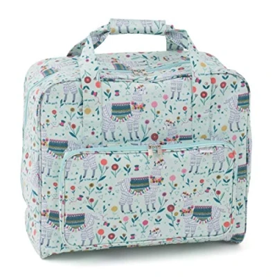 Image of Hobby Gift Exclusive Sewing Machine Bag PVC Padded Carrying Extra Accessories Storage 20 x 44 38cm, Llama