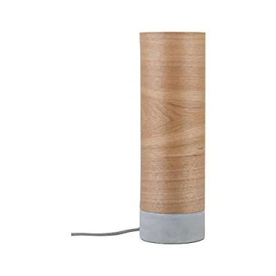 Image of Paulmann 79664 Neordic Skadi table lamp max. 1x20W for E14 lamps bedside 230V concrete without lamp, wood, gray