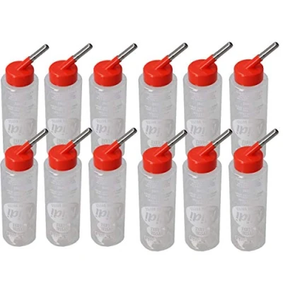 Image of 12PK Small Animals 320ml Anti Rust Twin Ball Gnaw Resistant Sprout Water Bottle