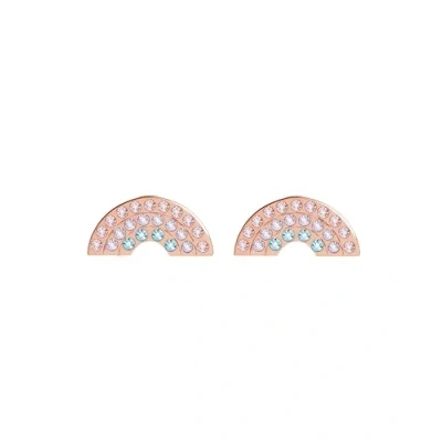 Image of Olivia Burton Women&#039;s Rainbow Collection Stud Earrings Rose Gold OBJRBE05