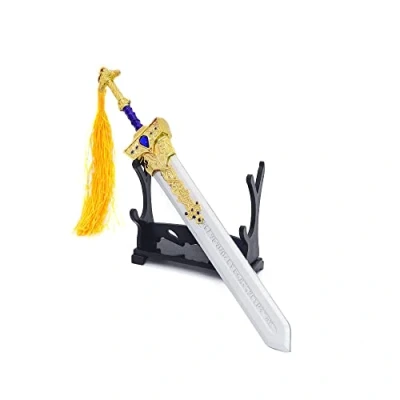 Image of Hanaiette 1pc Elden Ring Game peripheral weapons Model Keychain with Display Stand for Anime fans (STYLE 4)