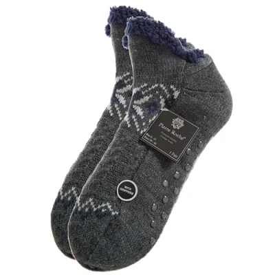 Image of Metzuyan WS AW23 1 Pair Mens Low Cut Lounge Slipper Socks Bed Sherpa Lined Super Warm Cosy Non Slip Size Grey 6 11