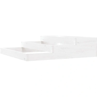 Image of vidaXL Planter White 107x107x27 cm Solid Wood Pine