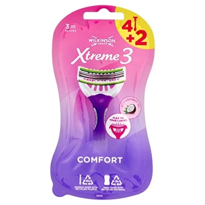 Image of Wilkinson Sword Xtreme 3 Beauty Disposable Razor for Women 4 + 2 Free