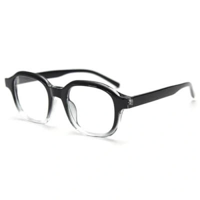 Image of kachawoo Retro Glasses Men Women TR90 Frame Square Clear Lens Thick Glasses, Black Frame, Large