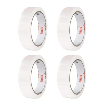 Image of ANSIO Packing Tape, Packaging Tape 4 Rolls 24mm x 50m, Parcel Easy tear Clear for Boxes, Moving House