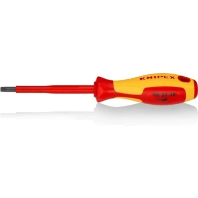 Image of Knipex Screwdriver for Torx® screws burnished, insulating multi component handle, VDE tested 210 mm 98 26 30