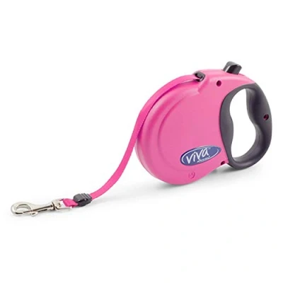 Image of Ancol Viva Retractable 5m tape Lead Raspberry M