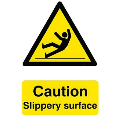 Image of Caution Slippery Surface 200mm X 300mm