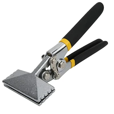 Image of Metal Sheet Bending Pliers, 6 Inch Offset Hand Seamer HVAC Tool with 3.15&quot; Width Jaw, Straight Edge Former Bender, and Flattening Seaming Pliers(Straight Neck)