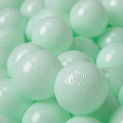 Image of KiddyMoon Soft Plastic Play Balls For Children 200 Balls/6Cm 2.36In Colourful Made In EU, Mint