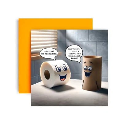 Image of Huxters Retirement Leaving Gifts for Colleagues Women her Happy Toilet Roll Sorry Your Good Luck In Card Congratulations 14.8cm Loo