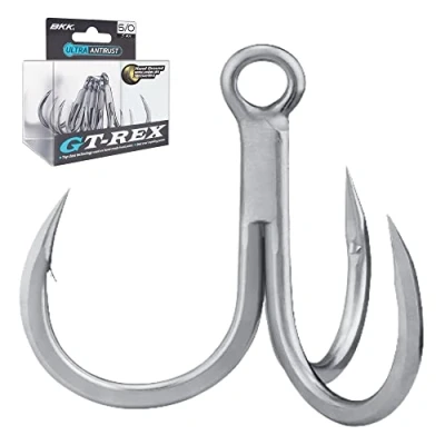 Image of BKK GT REX Treble Hook 6/0 5 Pack 7X Saltwater Ultra Antirust Coating Hand Ground Popping &amp; Stick Baits